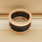 Bvlgari B.zero1 ring four-band 18k rose gold black ceramic,54 - Image 3