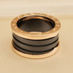 Bvlgari B.zero1 ring four-band 18k rose gold black ceramic,54 - Image 5