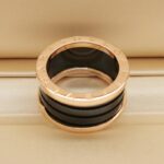 Bvlgari B.zero1 ring four-band 18k rose gold black ceramic,57 - Image 3
