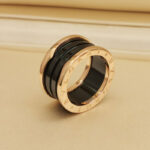 Bvlgari B.zero1 ring four-band 18k rose gold black ceramic,57 - Image 4