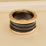 Bvlgari B.zero1 ring four-band 18k rose gold black ceramic,57 - Image 5