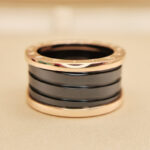 Bvlgari B.zero1 ring four-band 18k rose gold black ceramic,57 - Image 6