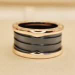 Bvlgari B.zero1 ring four-band 18k rose gold black ceramic,57 - Image 7