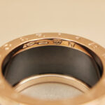 Bvlgari B.zero1 ring four-band 18k rose gold black ceramic,57 - Image 9