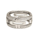 Bvlgari Parentesi ring 18k white gold, diamond, 48