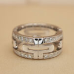 Bvlgari Parentesi ring 18k white gold, diamond, 48 - Image 5