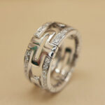 Bvlgari Parentesi ring 18k white gold, diamond, 48 - Image 10