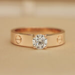 Cartier Love ring 18k Rose Gold solitaire diamond, 52 - Image 6