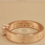 Cartier Love ring 18k Rose Gold solitaire diamond, 52 - Image 7