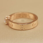 Cartier Love ring 18k Rose Gold solitaire diamond, 52 - Image 8