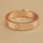 Cartier Love ring 18k Rose Gold solitaire diamond, 52 - Image 9