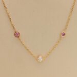Cartier Diamants Legers necklace rose gold,pink sapphire,diam - Image 2