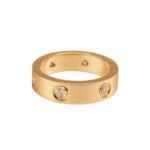 Cartier ring 18k rose gold wide 6 diamonds, 57