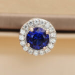 Tiffany Soleste earring platinum diamond sapphire (single) - Image 4