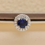 Tiffany Soleste earring platinum diamond sapphire (single) - Image 3