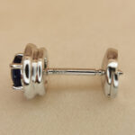 Tiffany Soleste earring platinum diamond sapphire (single) - Image 9