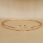 Tiffany T Narrow Wire Bracelet 18k rose gold, 18 - Image 7
