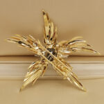 Tiffany Schlumberger Paris Flames brooch yellow gold diamond - Image 4