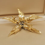 Tiffany Schlumberger Paris Flames brooch yellow gold diamond - Image 5