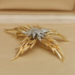 Tiffany Schlumberger Paris Flames brooch yellow gold diamond - Image 6