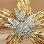 Tiffany Schlumberger Paris Flames brooch yellow gold diamond - Image 7
