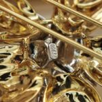 Tiffany Schlumberger Paris Flames brooch yellow gold diamond - Image 9