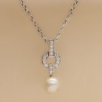 Cartier Himalia necklace 18k white gold, pearl, diamond - Image 2