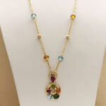 Bvlgari Astrale necklace 18k yellow gold, colour gems,diamond - Image 5