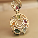 Bvlgari Astrale necklace 18k yellow gold, colour gems,diamond - Image 8