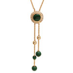 Piaget Possession pendant 18k rose gold diamond malachite