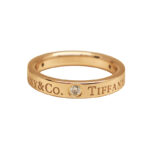 Tiffany & Co. Signature ring 18k rose gold, 3 diamonds, 6
