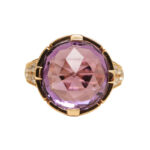Bvlgari Parentesi ring 18k rose gold, Amethyst, diamond, 50