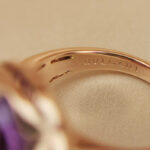 Bvlgari Parentesi ring 18k rose gold, Amethyst, diamond, 50 - Image 9