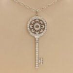 Tiffany & Co. Keys Sunflower pendant platinum large, diamond - Image 3