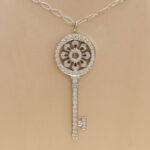 Tiffany & Co. Keys Sunflower pendant platinum large, diamond - Image 2
