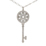 Tiffany & Co. Keys Sunflower pendant platinum large, diamond