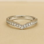 Chaumet Josephine Aigrette ring platinum diamond v-shaped, 47 - Image 3