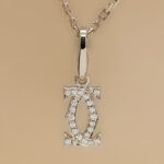 Cartier 2C necklace 18k white gold diamond - Image 2