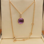 Bvlgari Parentesi Palin necklace 18k rose gold amethyst diam - Image 6