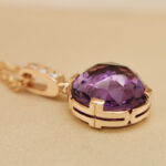 Bvlgari Parentesi Palin necklace 18k rose gold amethyst diam - Image 10