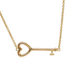 Tiffany & Co. key necklace 18k yellow gold horizontal key