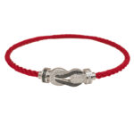 Fred Chance Infinie bracelet 18k white gold, med, diam,red,17