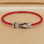 Fred Chance Infinie bracelet 18k white gold, med, diam,red,17 - Image 4