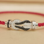 Fred Chance Infinie bracelet 18k white gold, med, diam,red,17 - Image 5