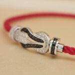 Fred Chance Infinie bracelet 18k white gold, med, diam,red,17 - Image 9