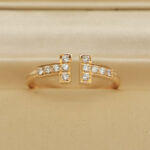 Tiffany & Co. T ring 18k rose gold, diamond, 10 - Image 2