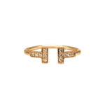 Tiffany & Co. T ring 18k rose gold, diamond, 10