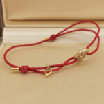 Qeelin Kirin Wulu bracelet 18k rose gold diam ruby red rope - Image 5