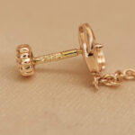 Dior Rose des Vents earring rose gold ceramic diamond(single) - Image 9