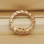 Bvlgari Serpenti ring 18k rose gold, diamond, M - Image 2